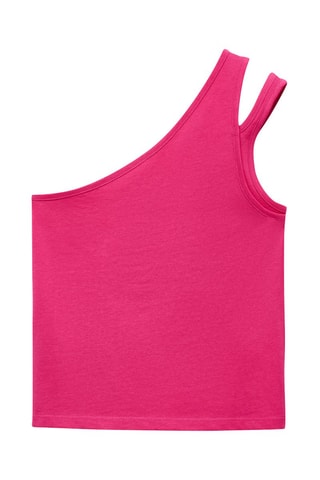 Top uni asymétrique - Fuchsia