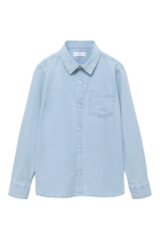 Chemise denim coton - Bleu