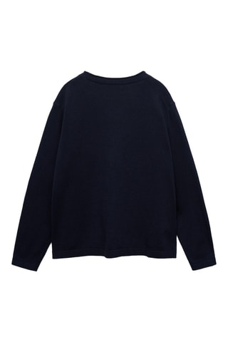 Cardigan maille coton - Bleu marine