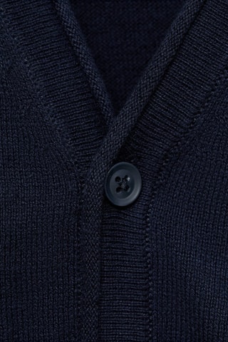 Cardigan maille coton - Bleu marine