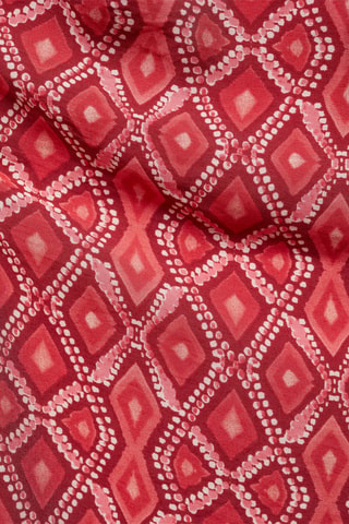 Robe asymétrique imprimée - Rouge
