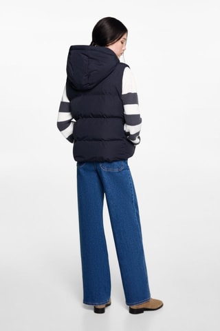 Gilet matelassé à capuche - Bleu marine