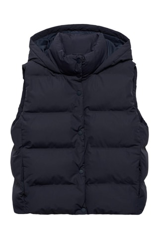 Gilet matelassé à capuche - Bleu marine