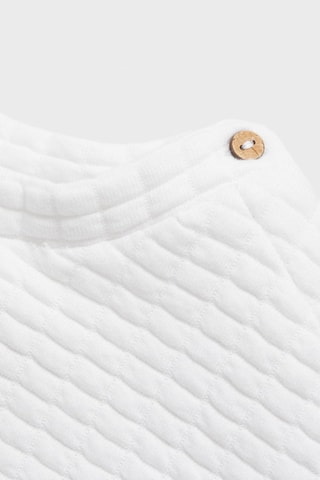 Sweat-shirt message texturé - Blanc