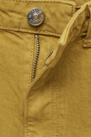Short en jean revers effilochés - Vert