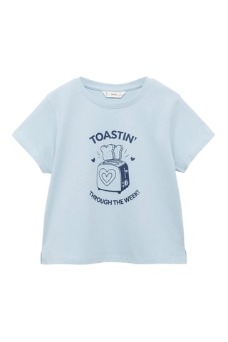 T-shirt imprimé manches courtes - Bleu clair