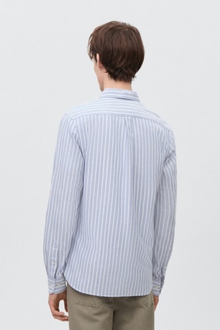 Chemise oxford rayée - Bleu clair