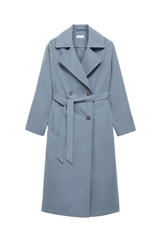 Trench fluide ceinture - Bleu