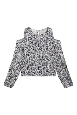 Blouse en imprimé animal - Bleu marine