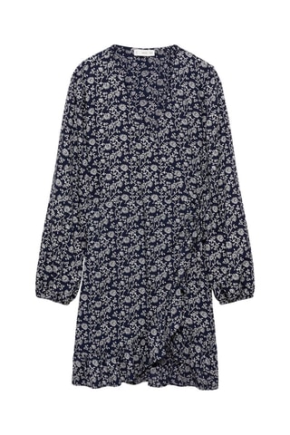 Robe à fleurs - Bleu marine