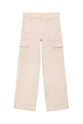 Jean style jupe-culotte poches - Beige