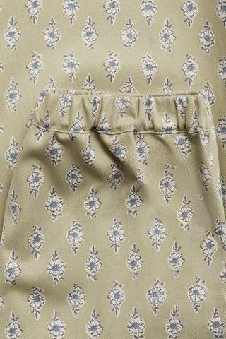 Jupe-culotte fleurs - Vert