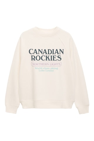 Sweater message imprimé - Blanc
