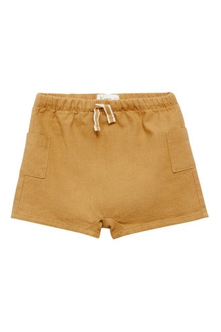 Short coton lin - Jaune