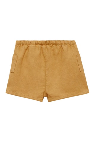 Short coton lin - Jaune