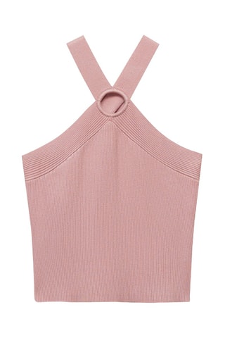 Top maille détail anneau - Rose