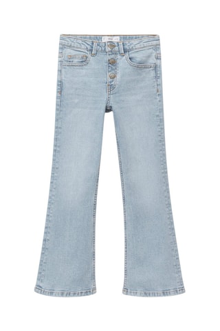 Jean flare boutons - Bleu