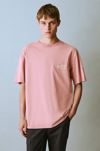 T-shirt imprimé manches courtes - Rose