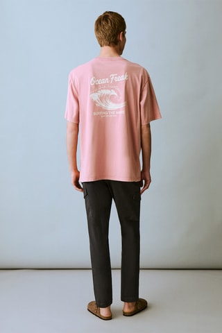 T-shirt imprimé manches courtes - Rose