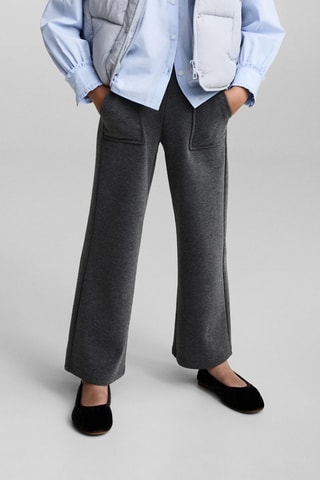 Pantalon maille coton lin - Gris