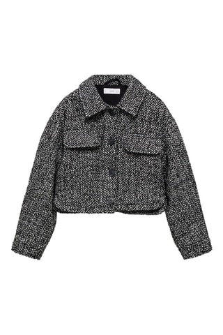 Veste crop chevrons - Noir