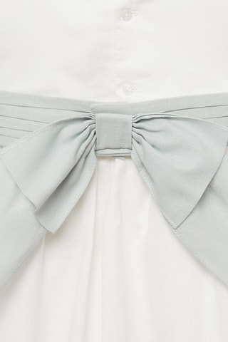Robe lin noeud - Blanc