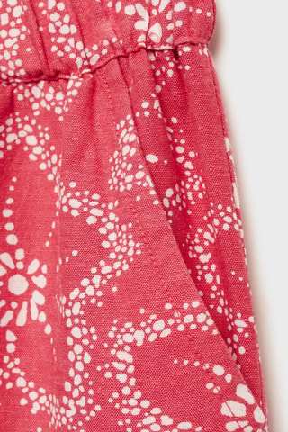 Pantalon imprimé floral - Rouge
