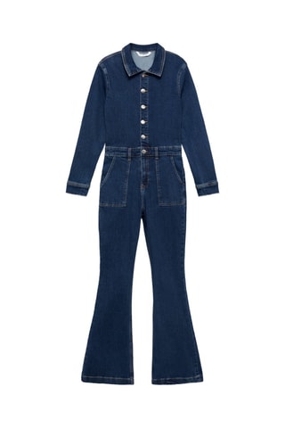 Combinaison évasée denim - Bleu