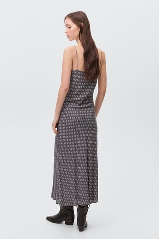 Robe longue imprimée - Anthracite