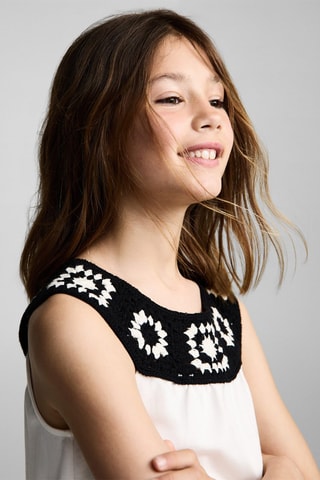 T-shirt en crochet - Blanc