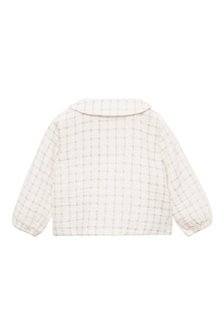 Blouse à carreaux coton - Blanc