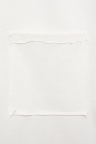 T-shirt crop poche - Blanc