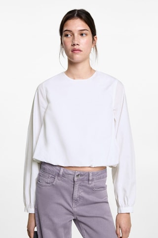 Chemise popeline bouffante - Blanc