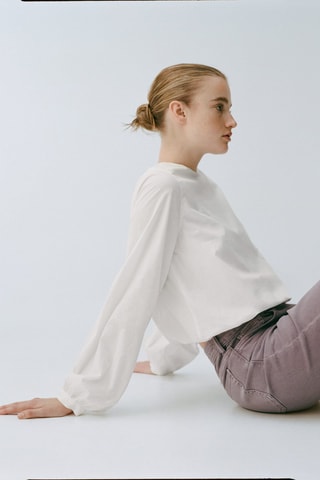 Chemise popeline bouffante - Blanc