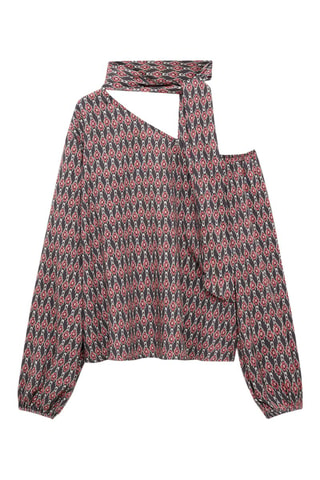 Blouse asymétrique - Rouge