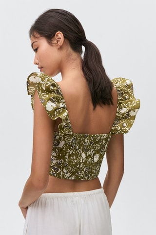 Top drapé - Vert