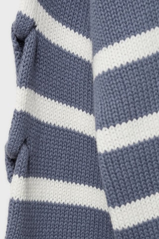 Pull-over en maille à rayures - Bleu