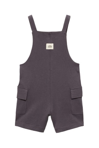 Salopette courte maille - Gris