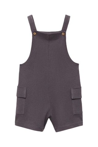 Salopette courte maille - Gris