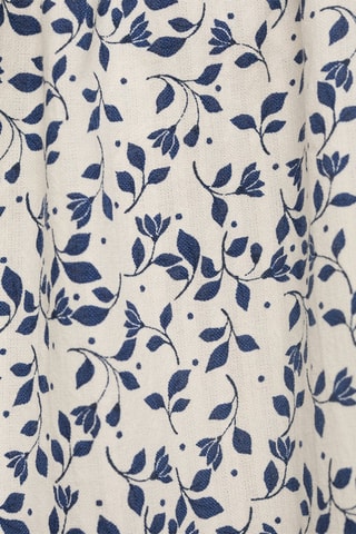 Pantalon droit imprimé fleuri - Blanc