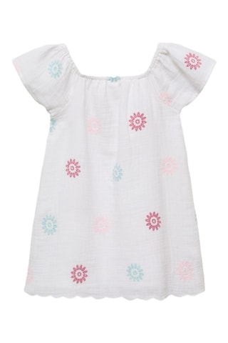 Robe détails brodés - Blanc