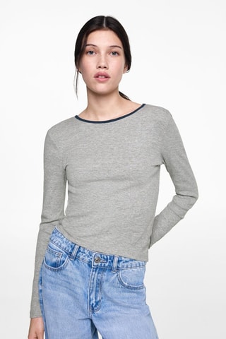 T-shirt jaspé - Gris