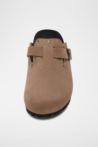 Sabots cloutés cuir - Marron