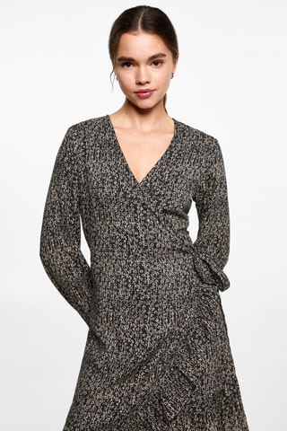 Robe à imprimé fleurs - Gris