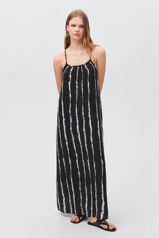 Robe longue tie-dye - Noir