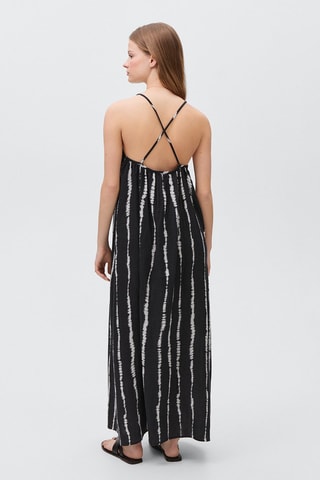 Robe longue tie-dye - Noir