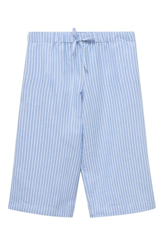 Pantalon coton à rayures - Bleu