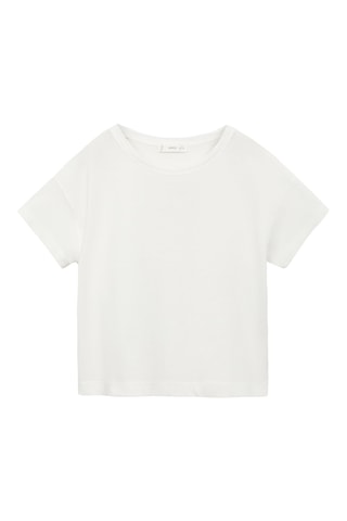 T-shirt coton uni - Blanc