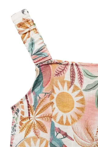 Blouse asymétrique imprimée - Rose