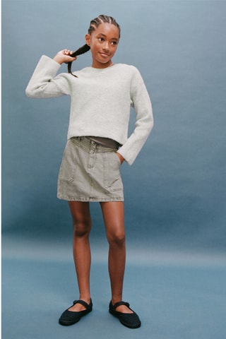 Jupe courte denim - Gris